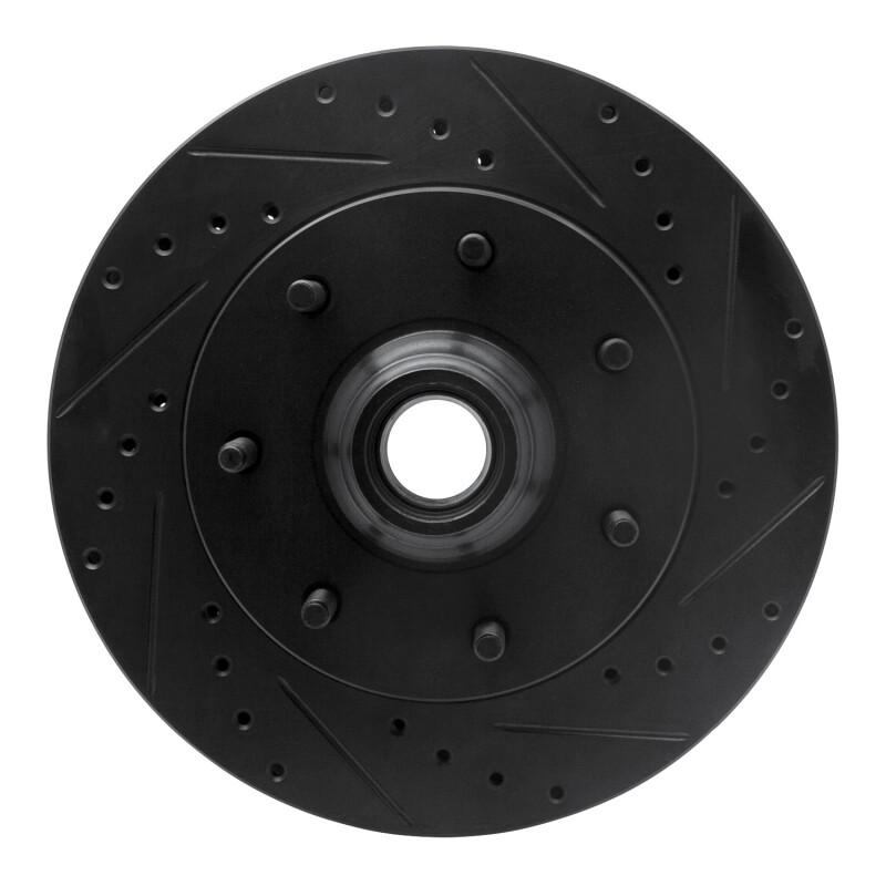 Ford F-150 Brake Rotor (1) - Front Right - R1 Concepts - Drilled & Slotted - Black - `97-`04